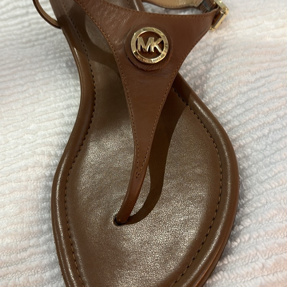 Brand new Michael Kors, wedge sandals, light brown/luggage - Picture 4 of 8
